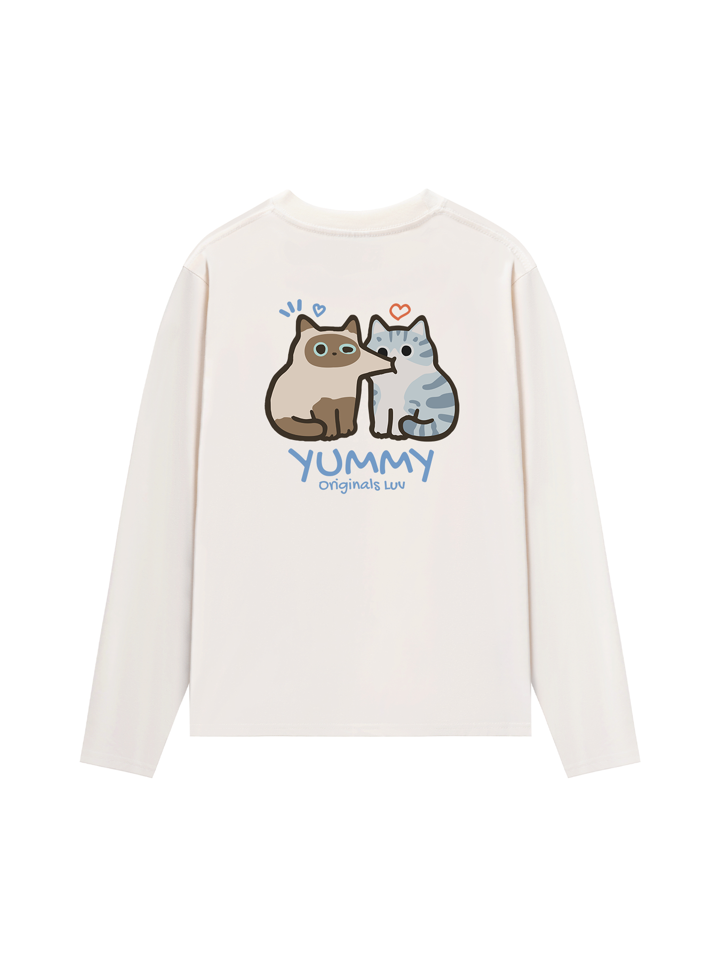 Áo Thun Dài Tay Yummy Luv Cat Couple