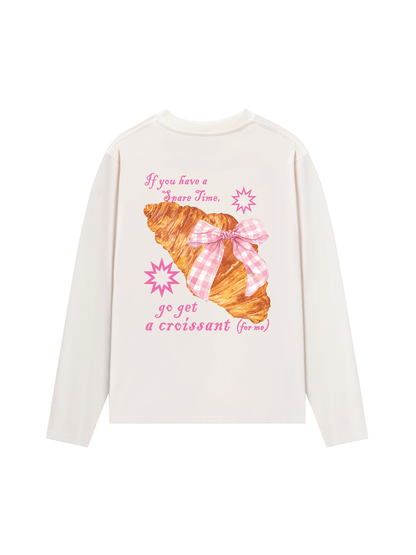 Áo Thun Dài Tay Go Get A Croissant