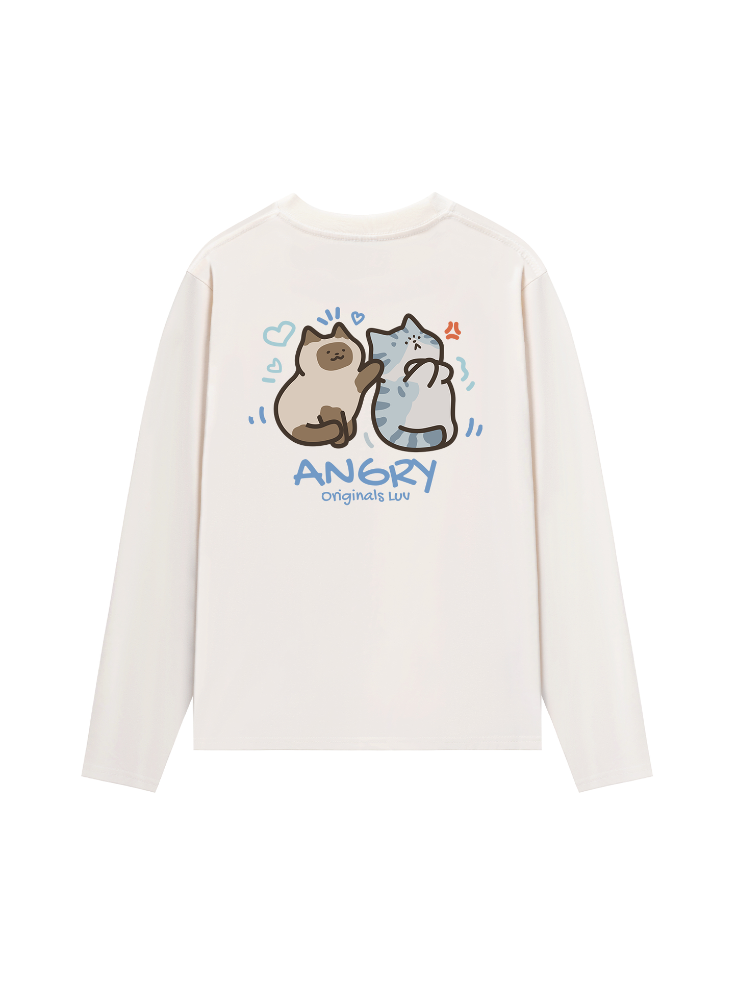 Áo Thun Dài Tay Angry Luv Cat Couple