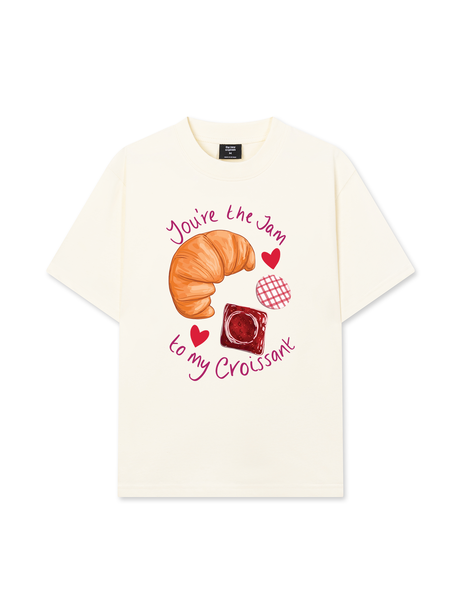Áo Thun Relaxed Fit Sweet Pastry You're The Jam To My Croissant