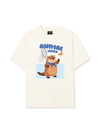 Áo Thun Relaxed Fit Animal Beaver Catches Butterflies