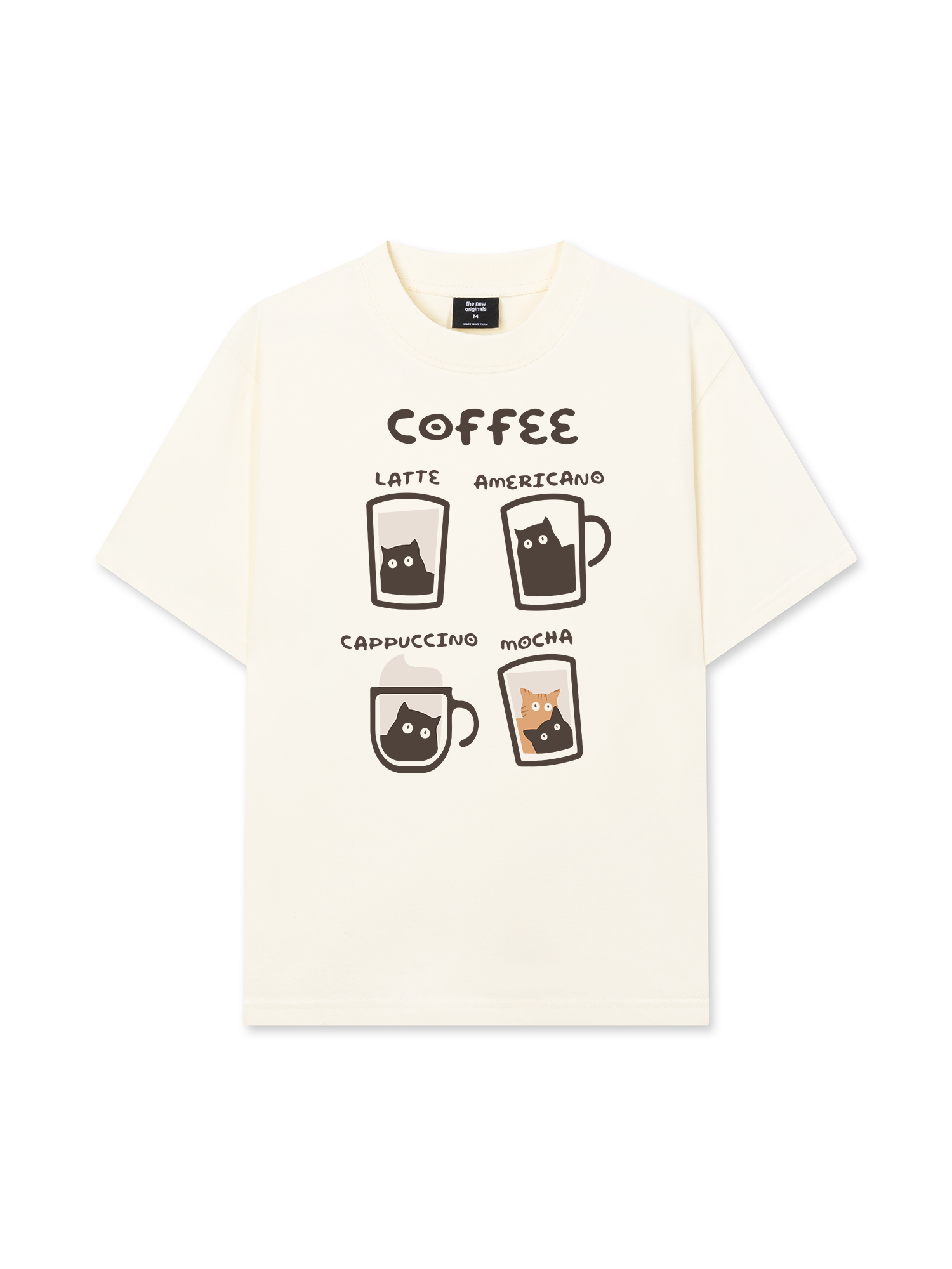 Áo Thun Relaxed Fit Latte Americano Capuccino Mocha
