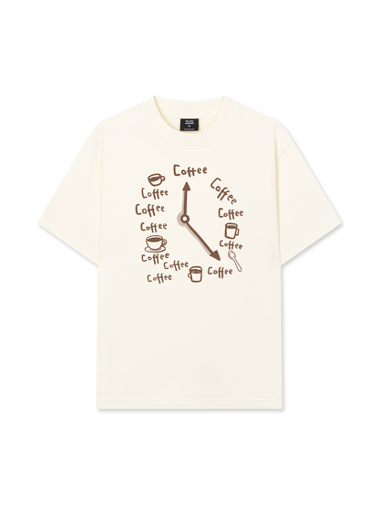 Áo Thun Relaxed Fit Coffee Clock
