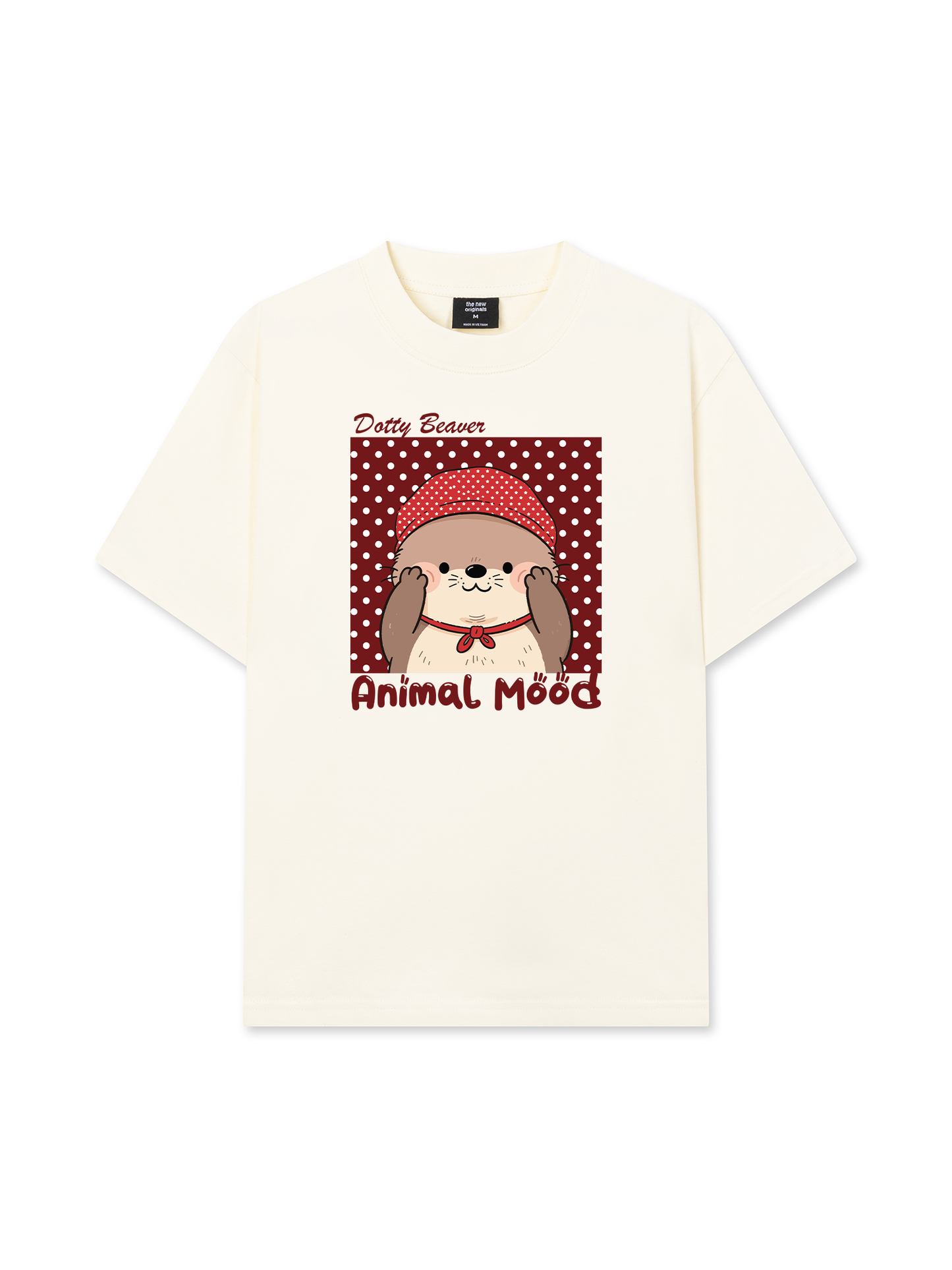 Áo Thun Relaxed Fit Animal Dotty Beaver