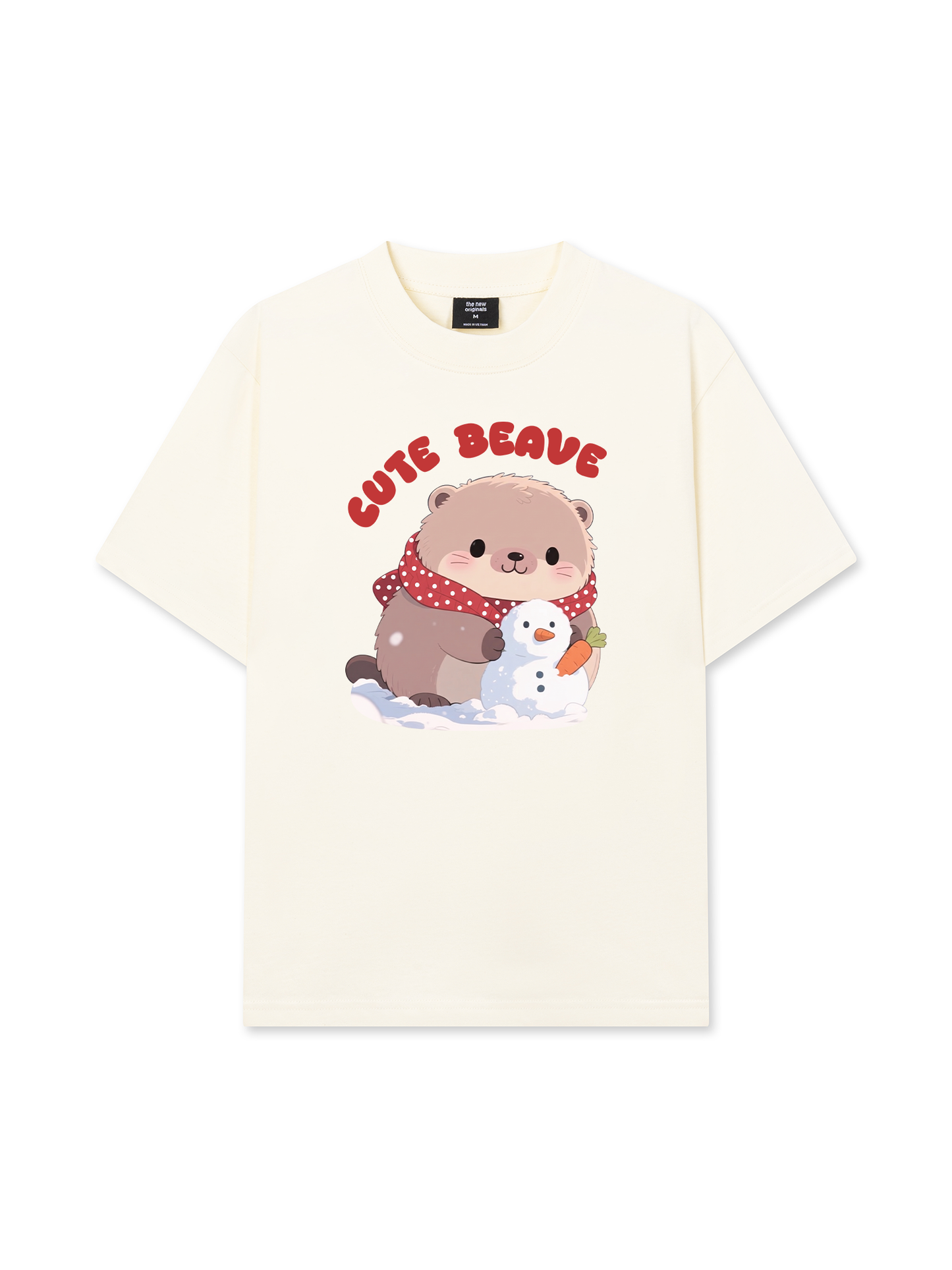 Áo Thun Relaxed Fit Animal Red Cute Beaver