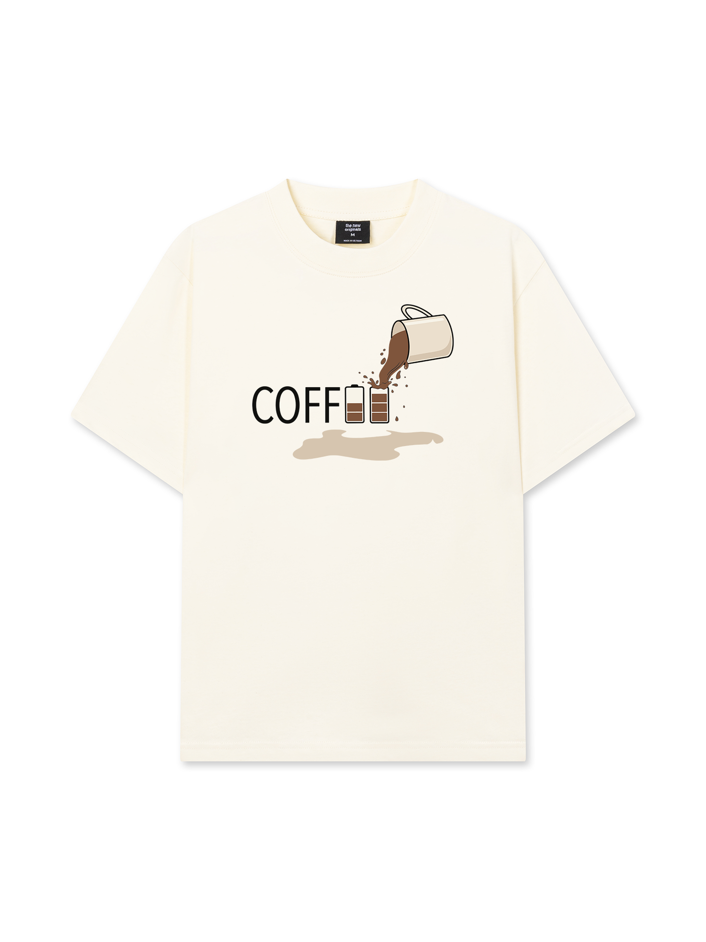 Áo Thun Relaxed Fit Coffee Battery