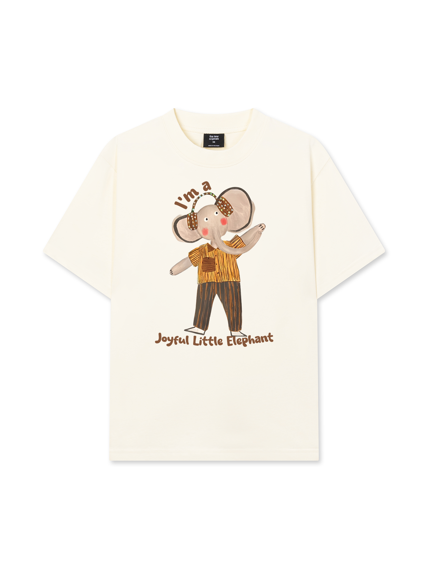 Áo Thun Relaxed Fit Animal I'm A Joyful Little Elephant