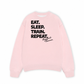Áo Sweater Nỉ Hai Da Eat Sleep Train Repeat