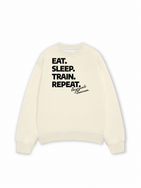 Áo Sweater Nỉ Hai Da Eat Sleep Train Repeat
