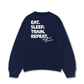 Áo Sweater Nỉ Hai Da Eat Sleep Train Repeat