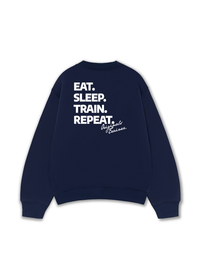 Áo Sweater Nỉ Hai Da Eat Sleep Train Repeat