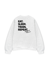 Áo Sweater Nỉ Hai Da Eat Sleep Train Repeat