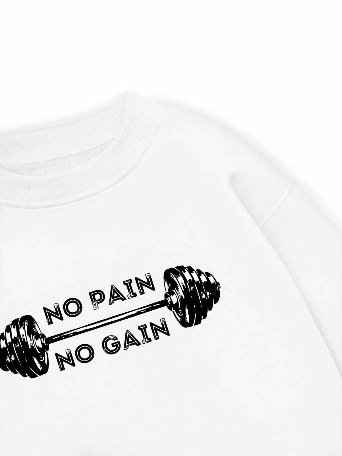 Áo Sweater Nỉ Hai Da No Pain No Gain