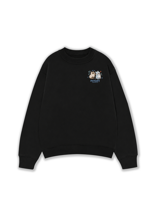 Áo Sweater Nỉ Hai Da Angry Luv Cat Couple