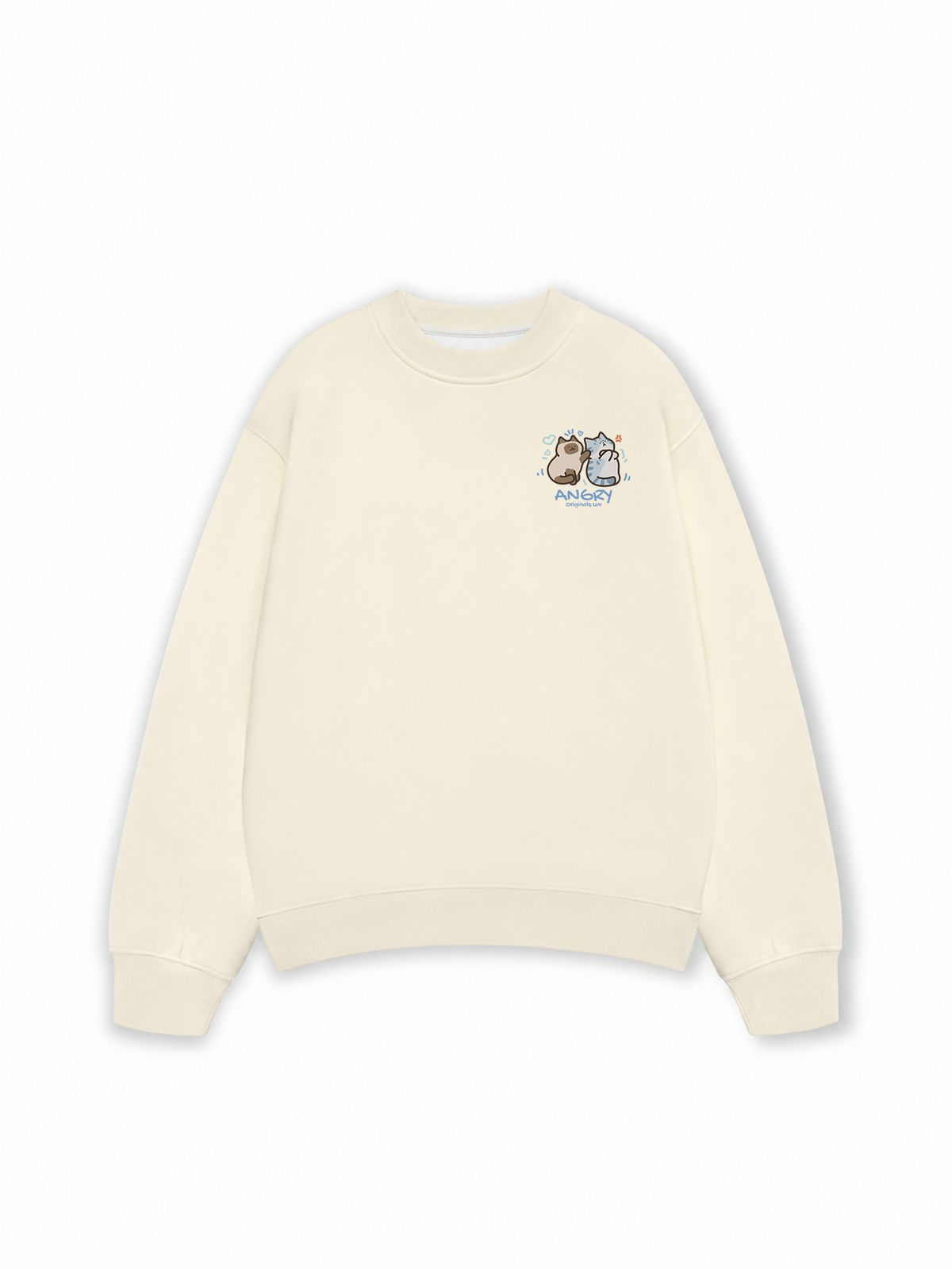 Áo Sweater Nỉ Hai Da Angry Luv Cat Couple
