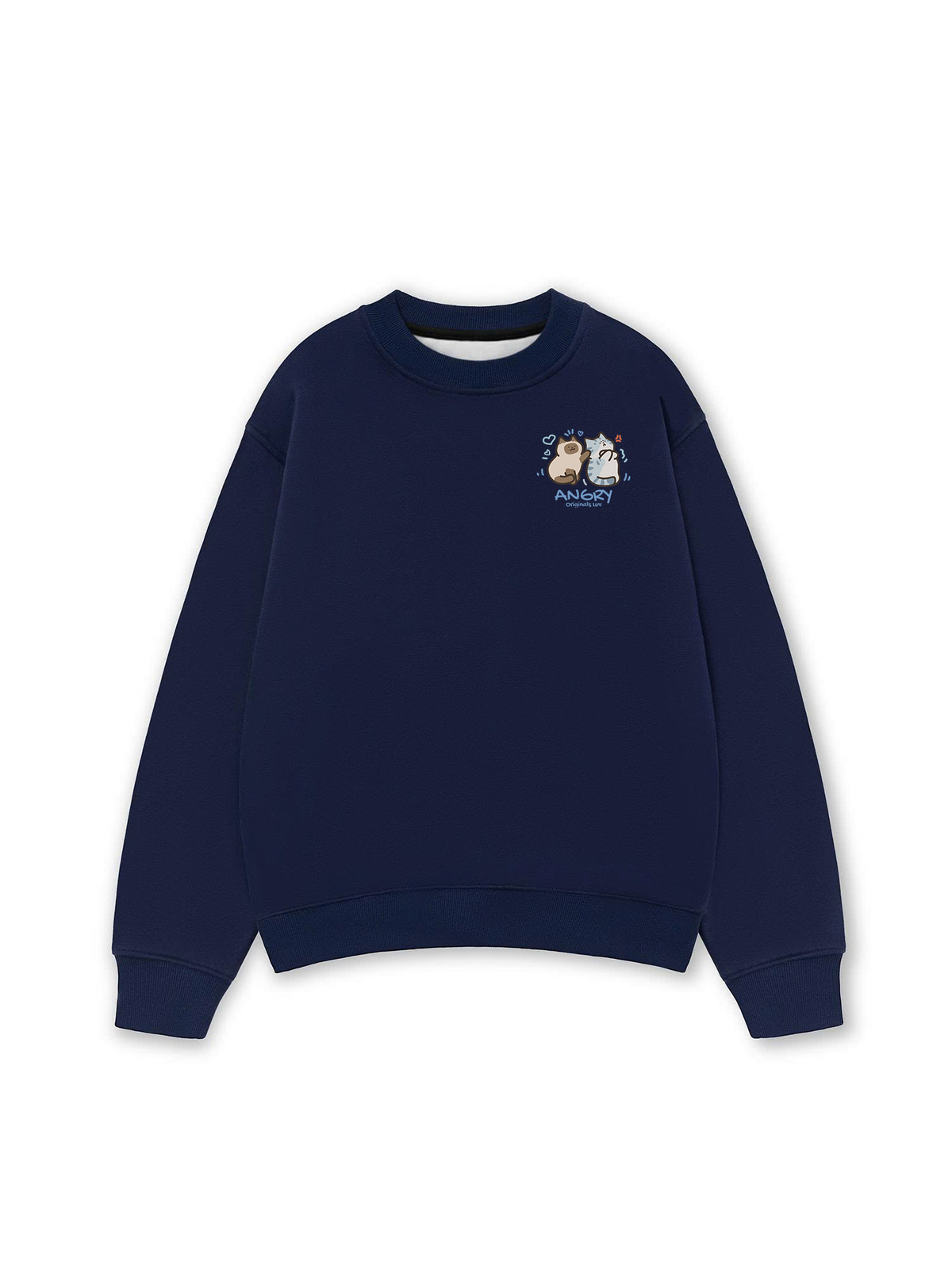Áo Sweater Nỉ Hai Da Angry Luv Cat Couple