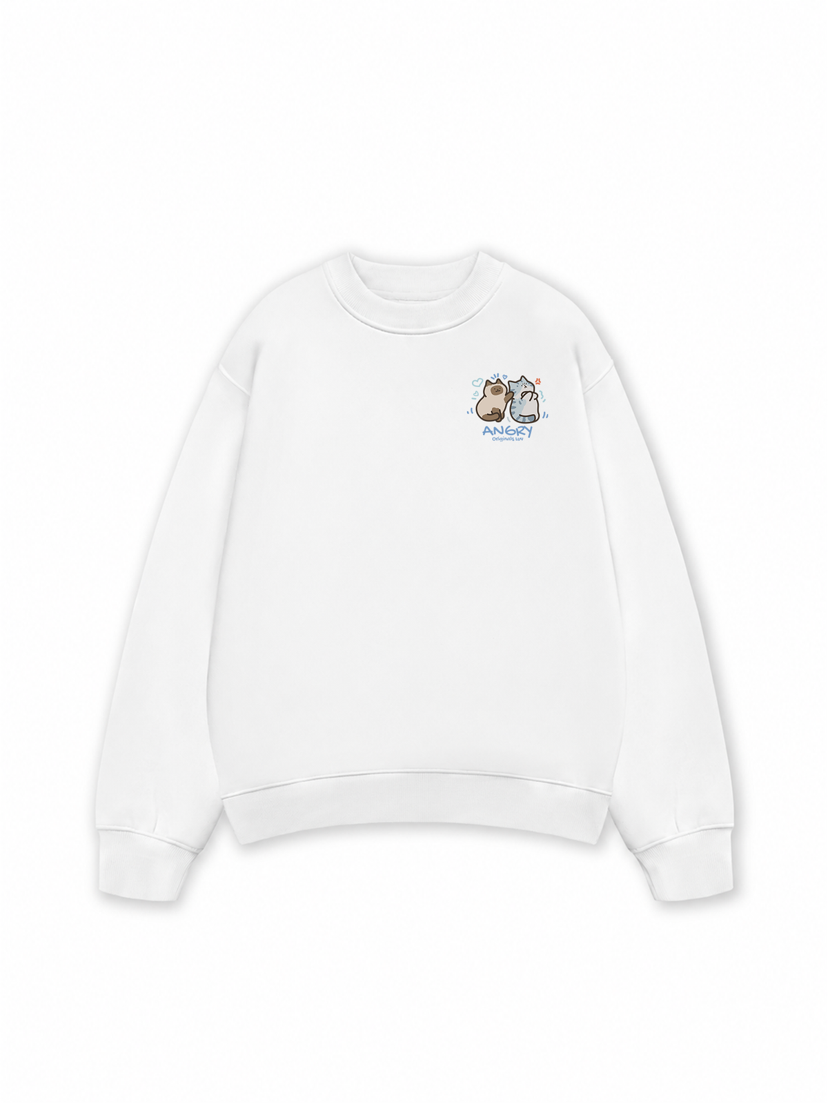 Áo Sweater Nỉ Hai Da Angry Luv Cat Couple