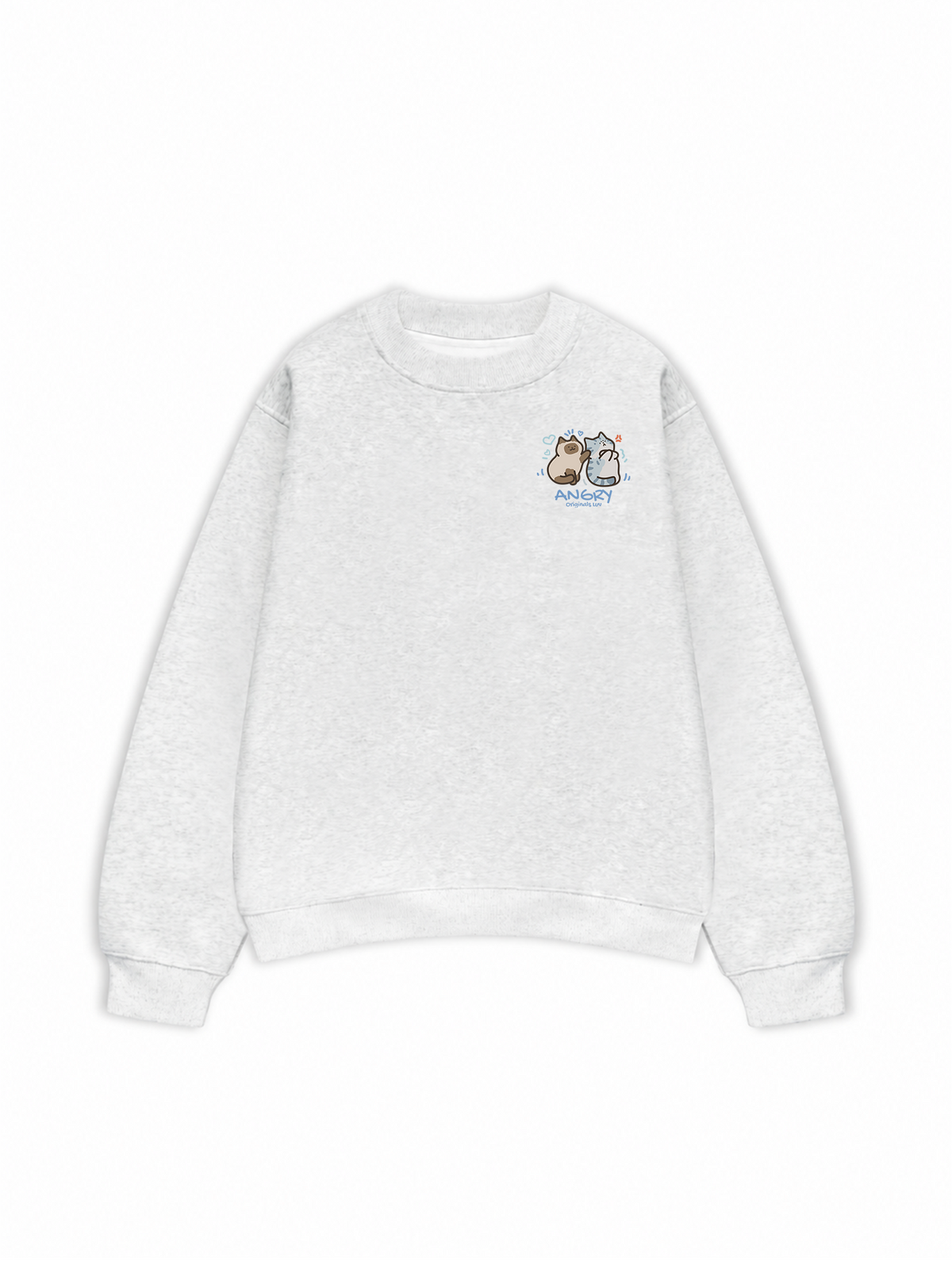 Áo Sweater Nỉ Hai Da Angry Luv Cat Couple