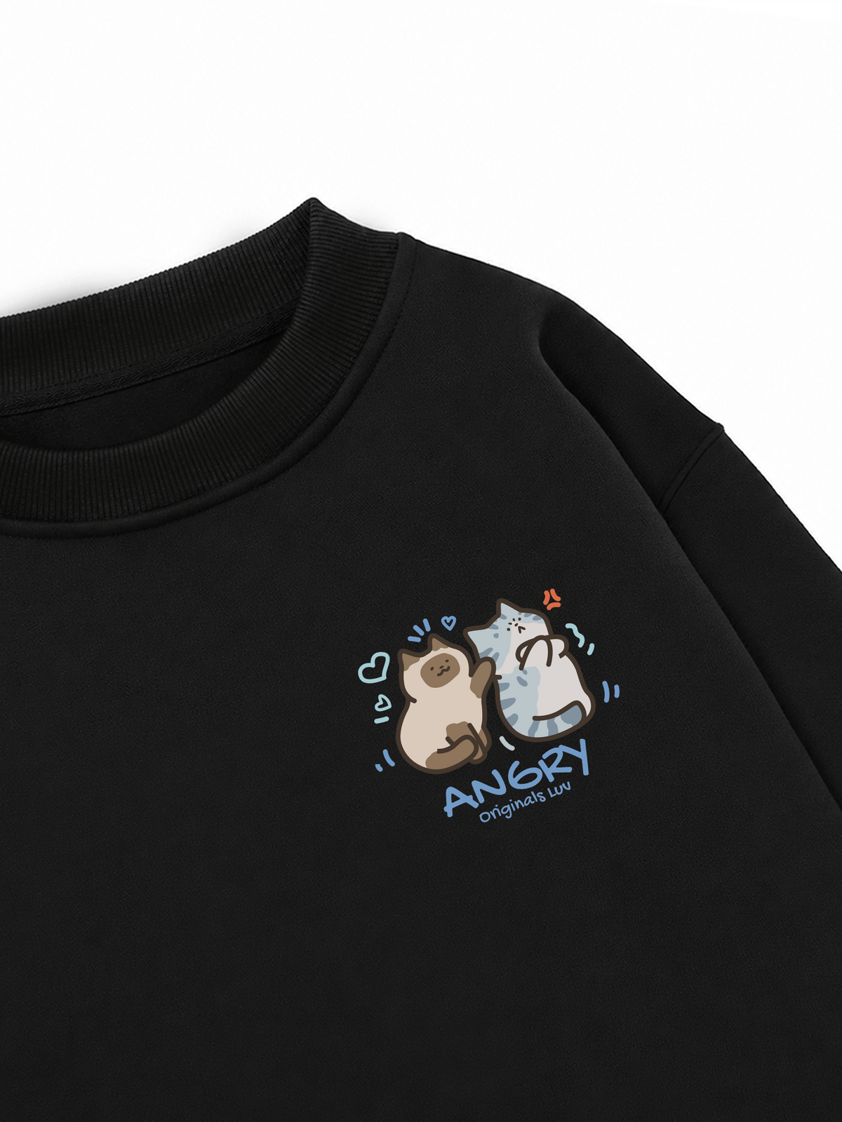 Áo Sweater Nỉ Hai Da Angry Luv Cat Couple