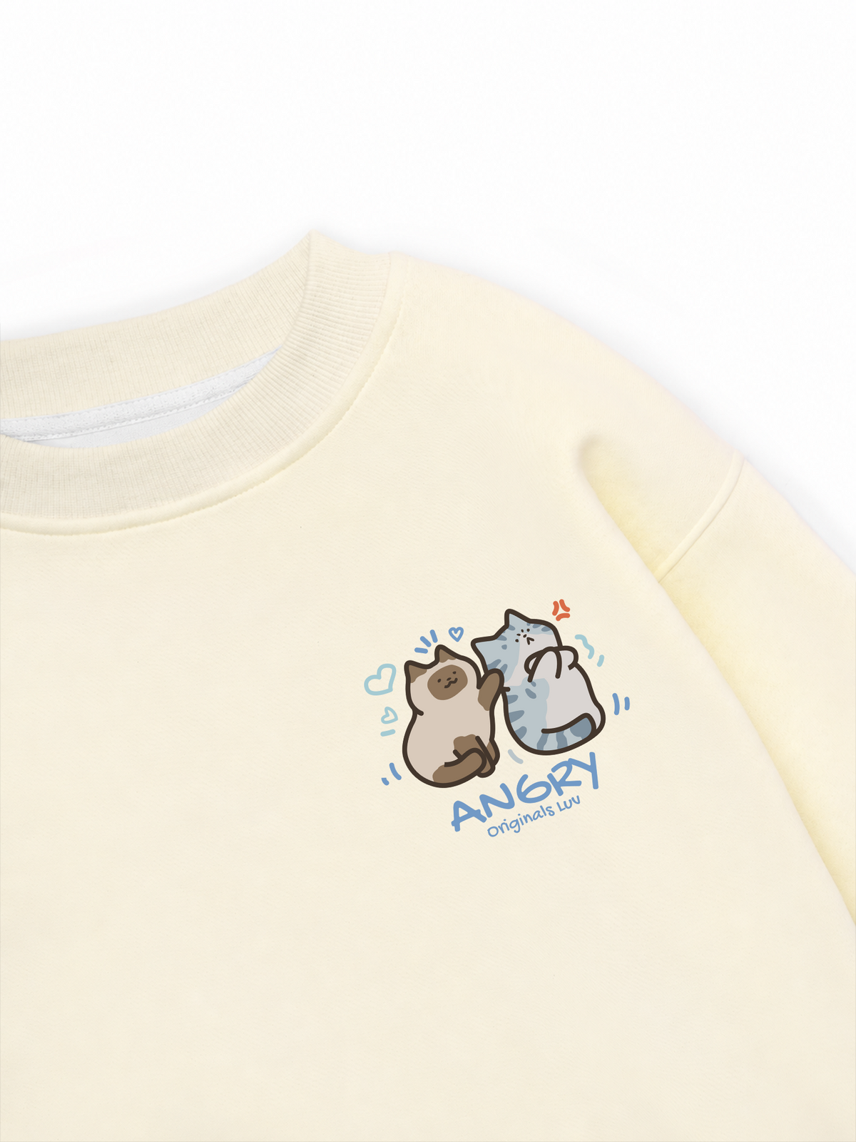 Áo Sweater Nỉ Hai Da Angry Luv Cat Couple