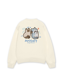 Áo Sweater Nỉ Hai Da Angry Luv Cat Couple
