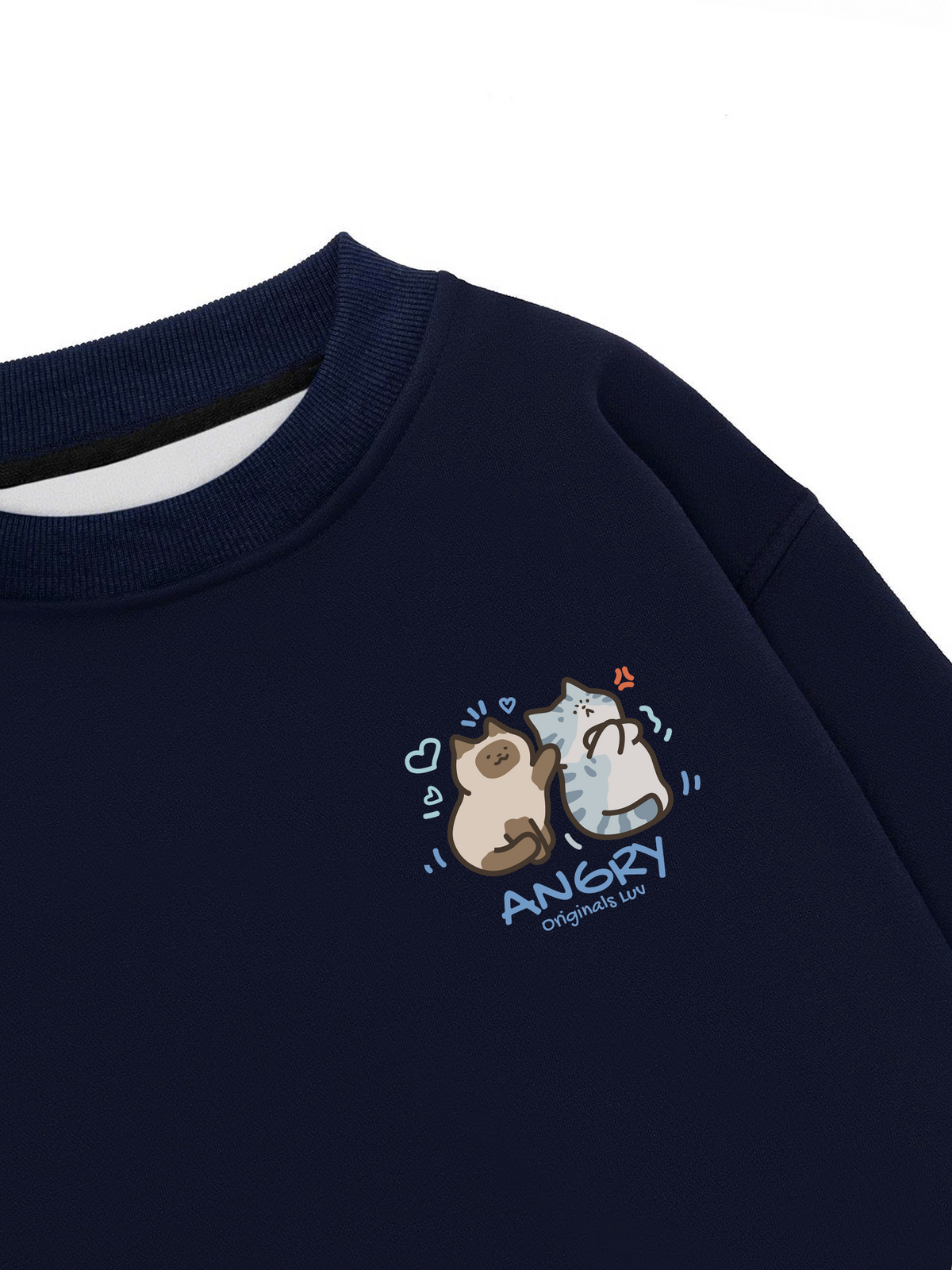 Áo Sweater Nỉ Hai Da Angry Luv Cat Couple