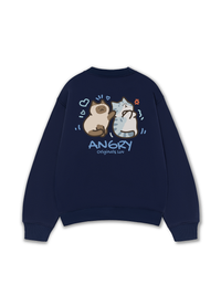 Áo Sweater Nỉ Hai Da Angry Luv Cat Couple