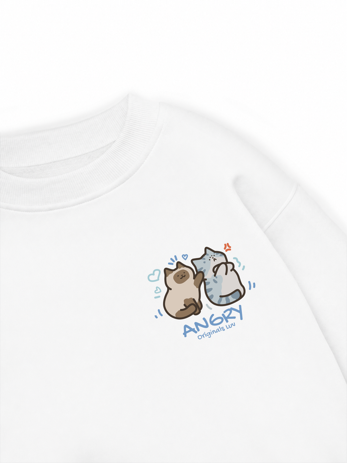 Áo Sweater Nỉ Hai Da Angry Luv Cat Couple