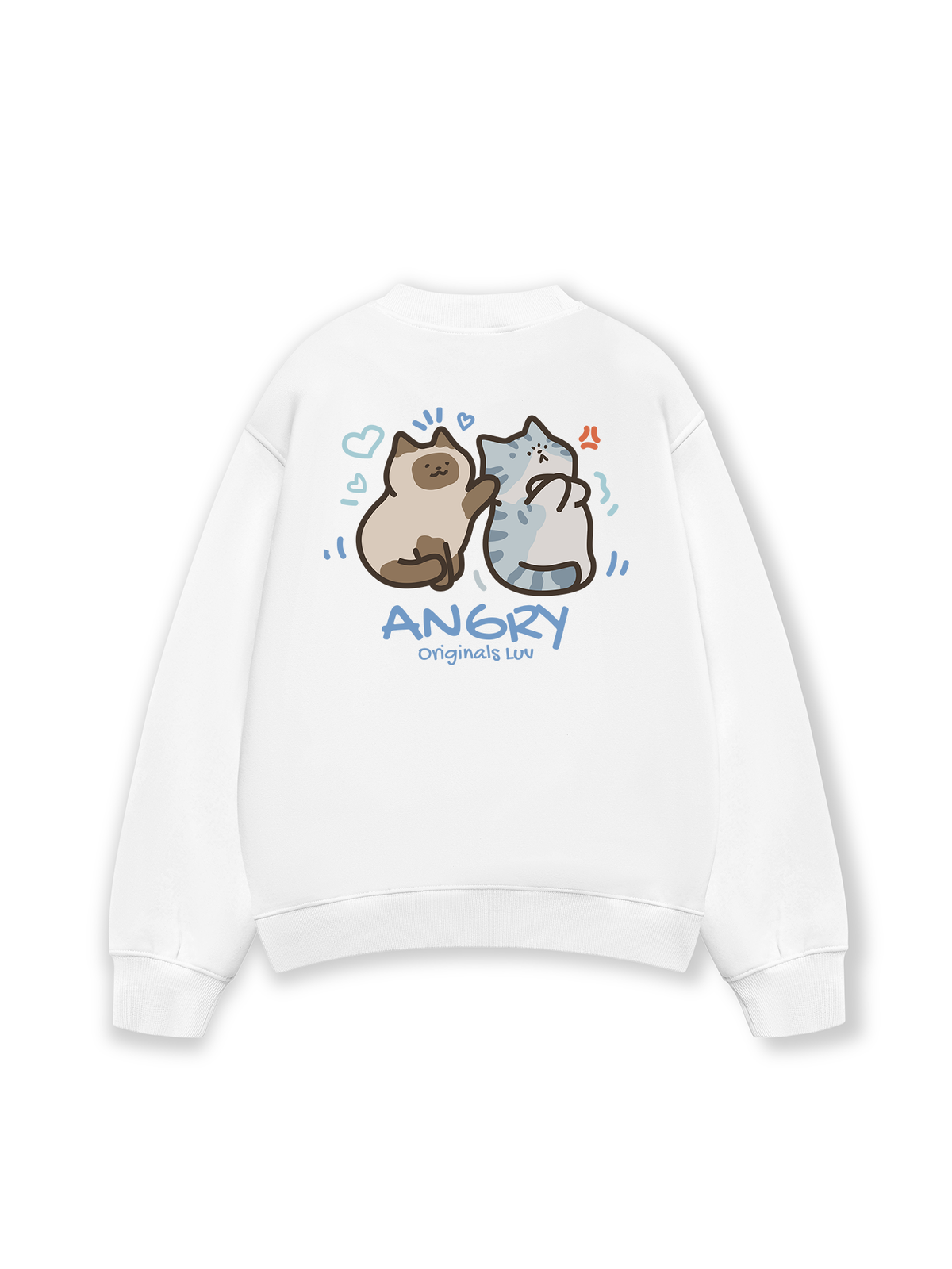 Áo Sweater Nỉ Hai Da Angry Luv Cat Couple