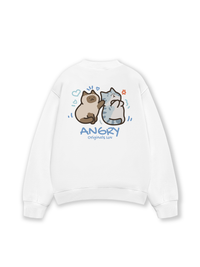 Áo Sweater Nỉ Hai Da Angry Luv Cat Couple