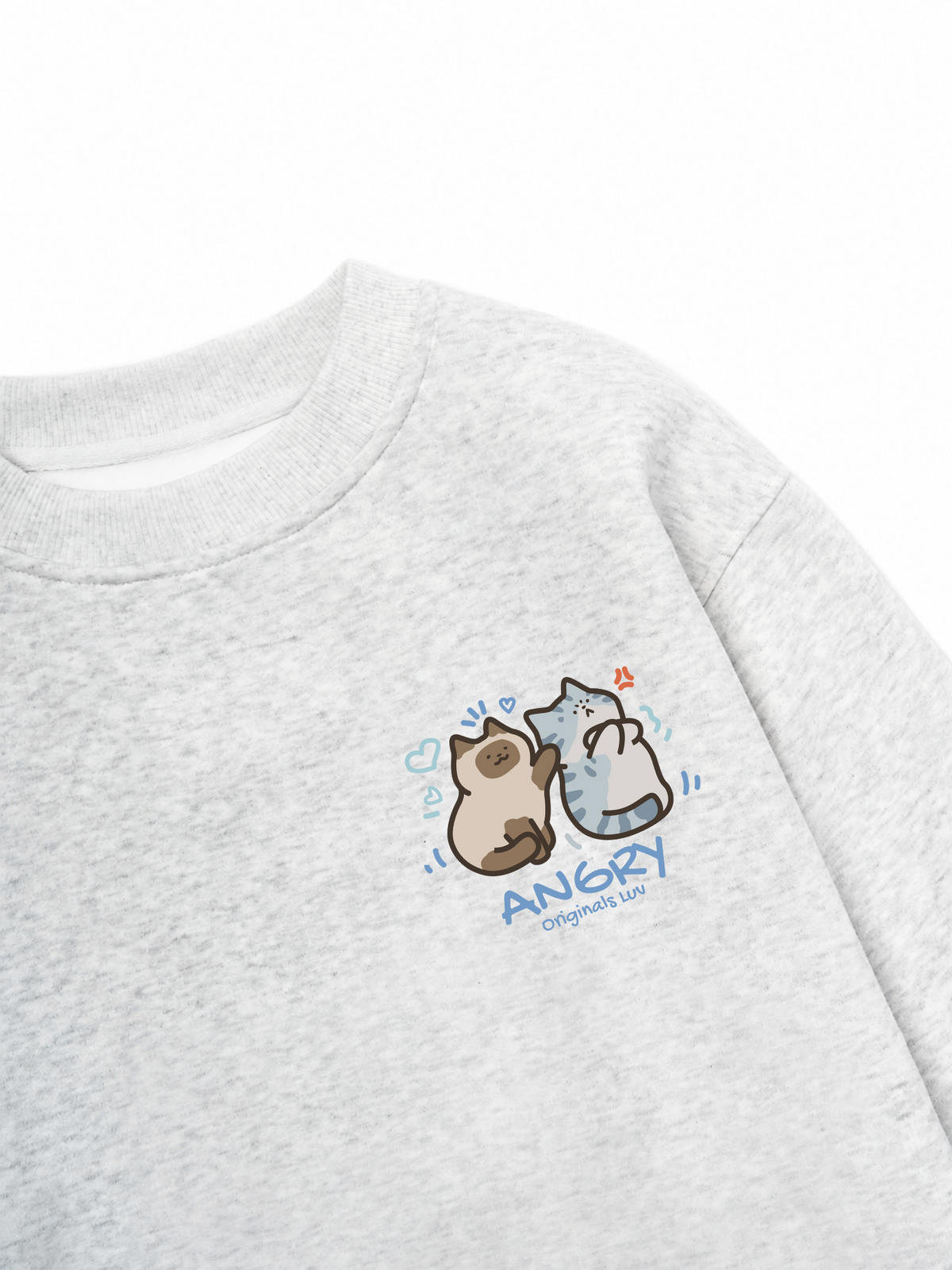 Áo Sweater Nỉ Hai Da Angry Luv Cat Couple