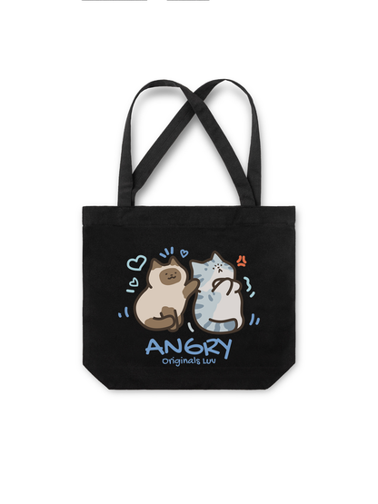 Túi Tote Angry Luv Cat Couple