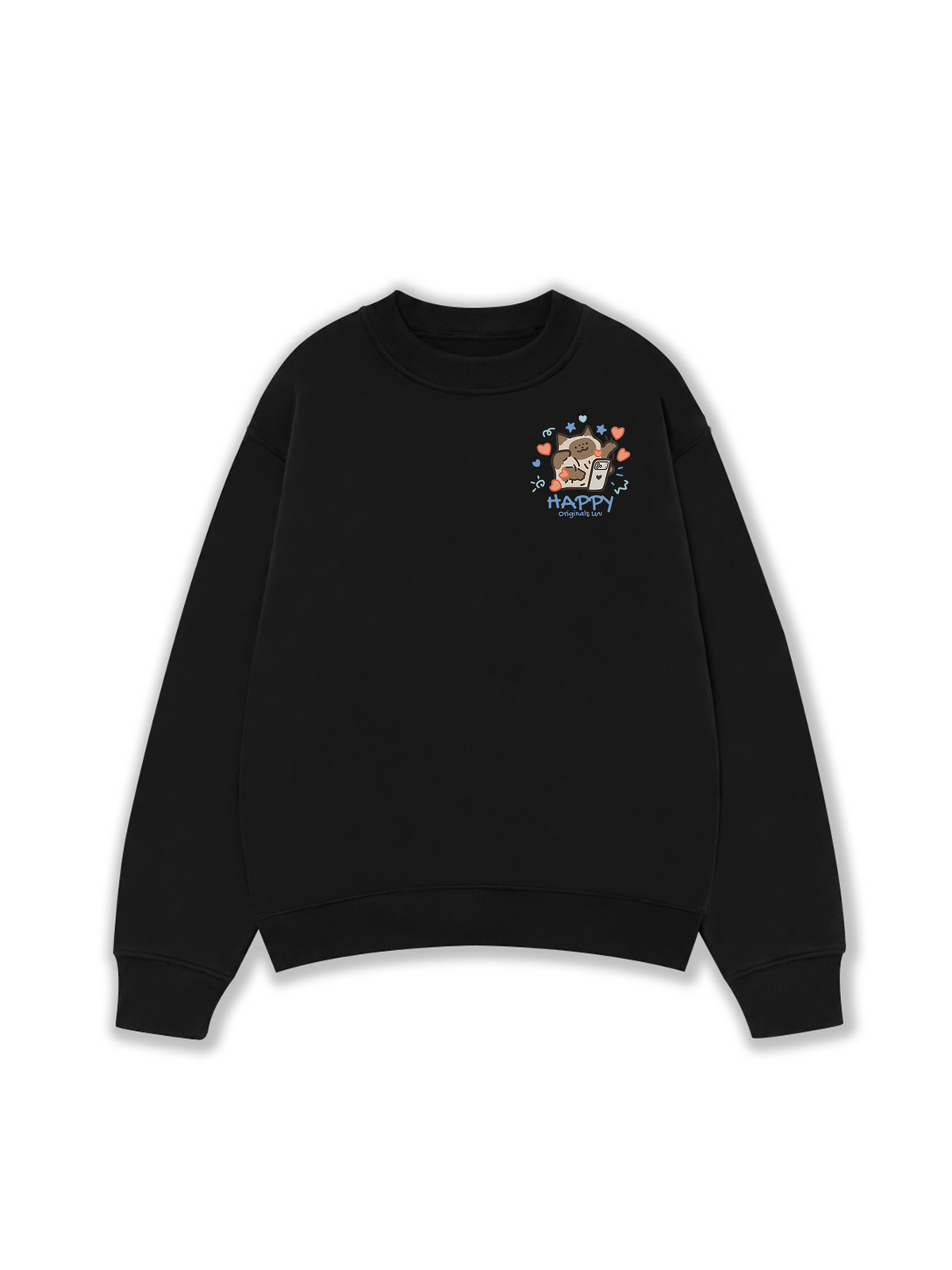 Áo Sweater Nỉ Hai Da Happy Luv Cat Couple