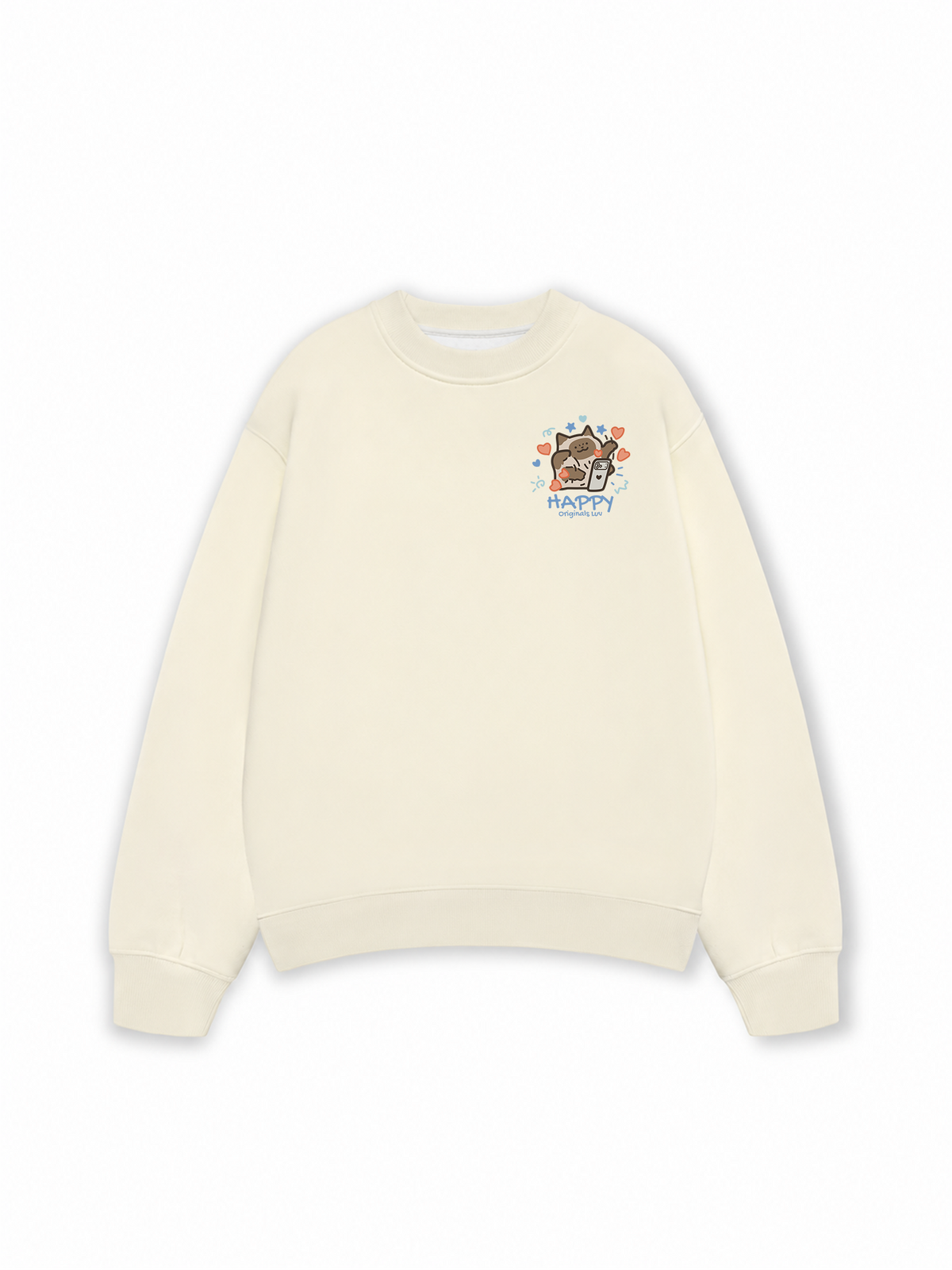 Áo Sweater Nỉ Hai Da Happy Luv Cat Couple