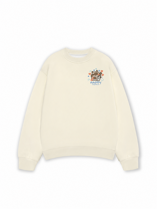 Áo Sweater Nỉ Hai Da Happy Luv Cat Couple