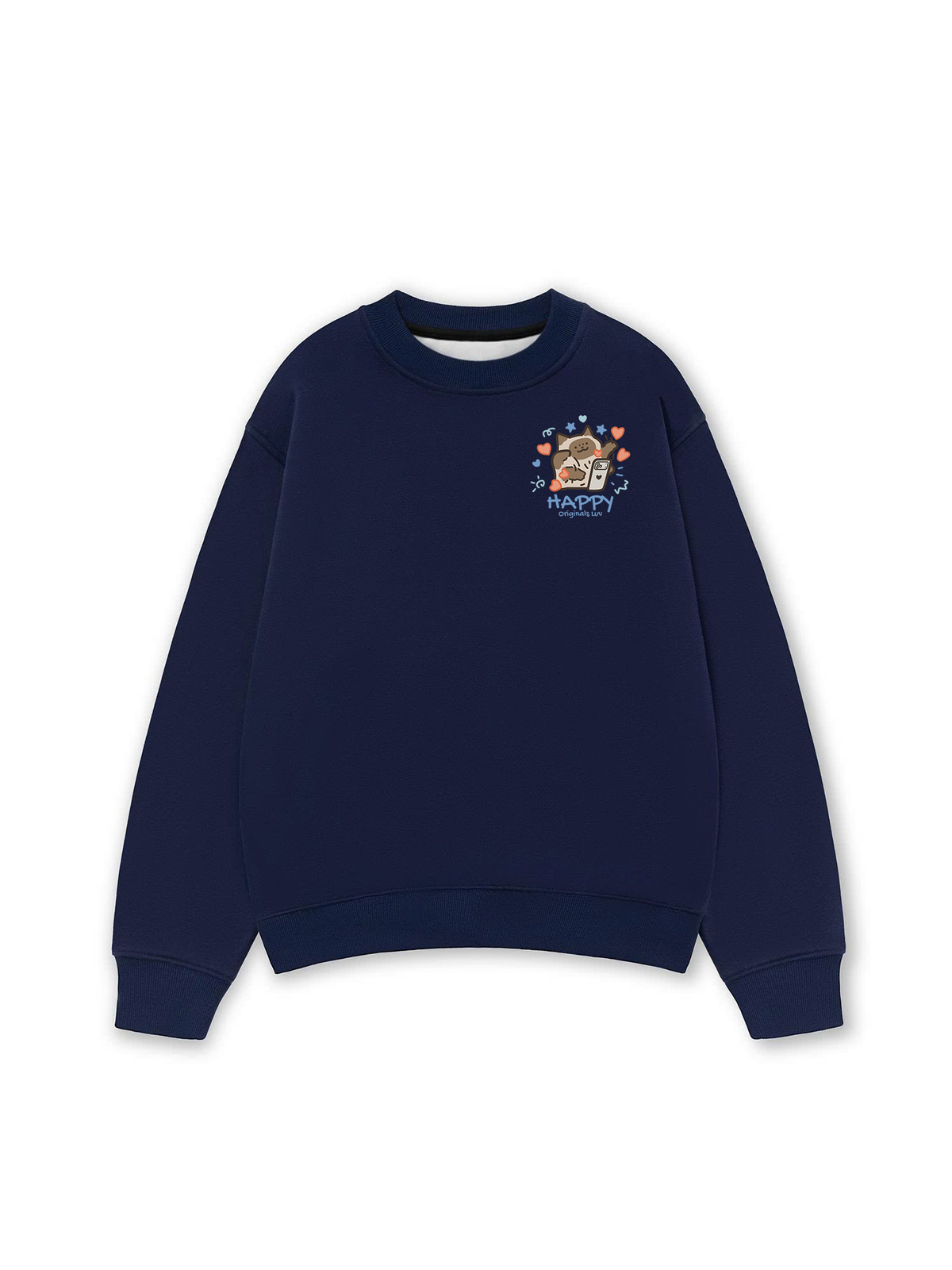 Áo Sweater Nỉ Hai Da Happy Luv Cat Couple