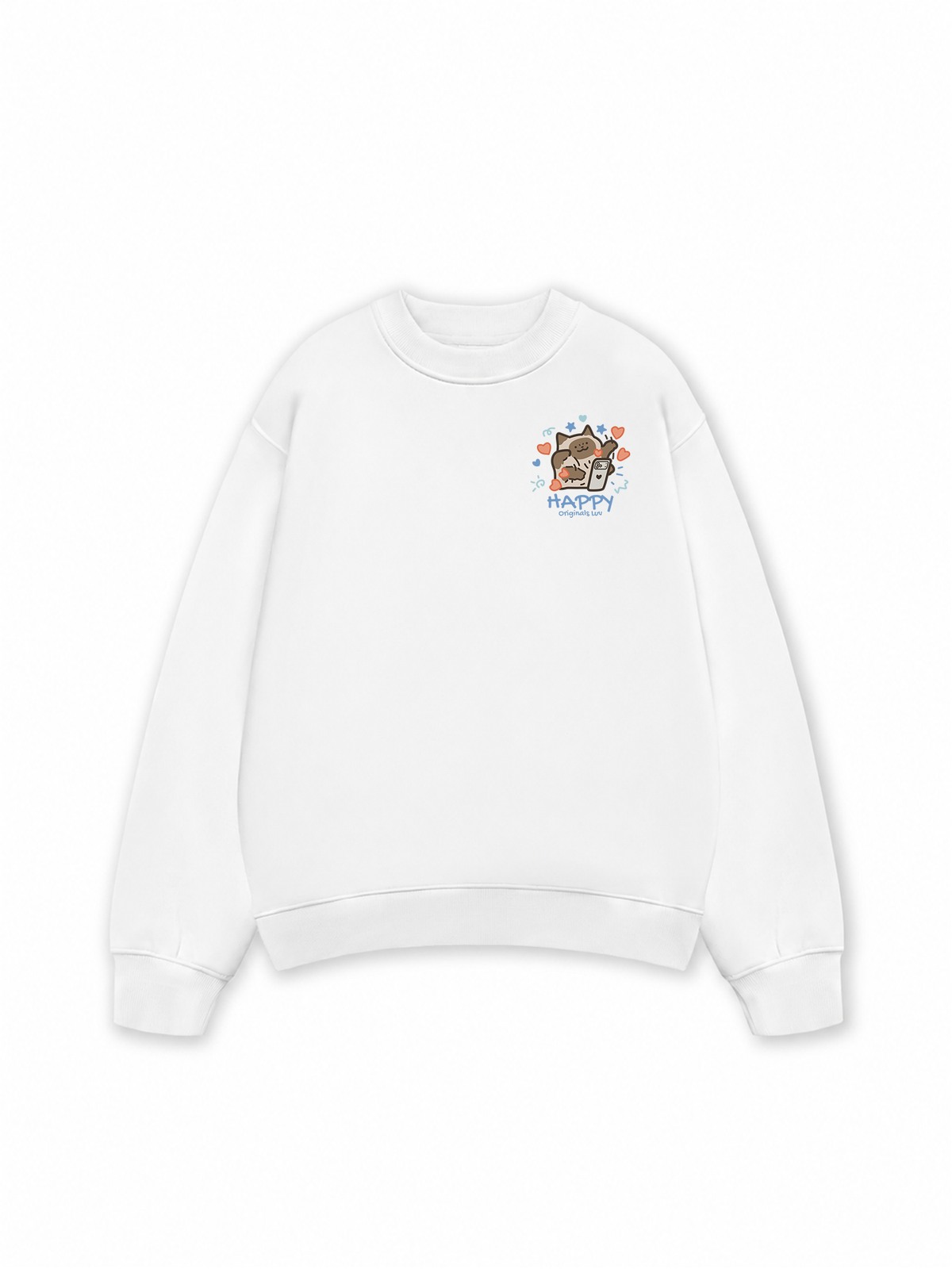 Áo Sweater Nỉ Hai Da Happy Luv Cat Couple