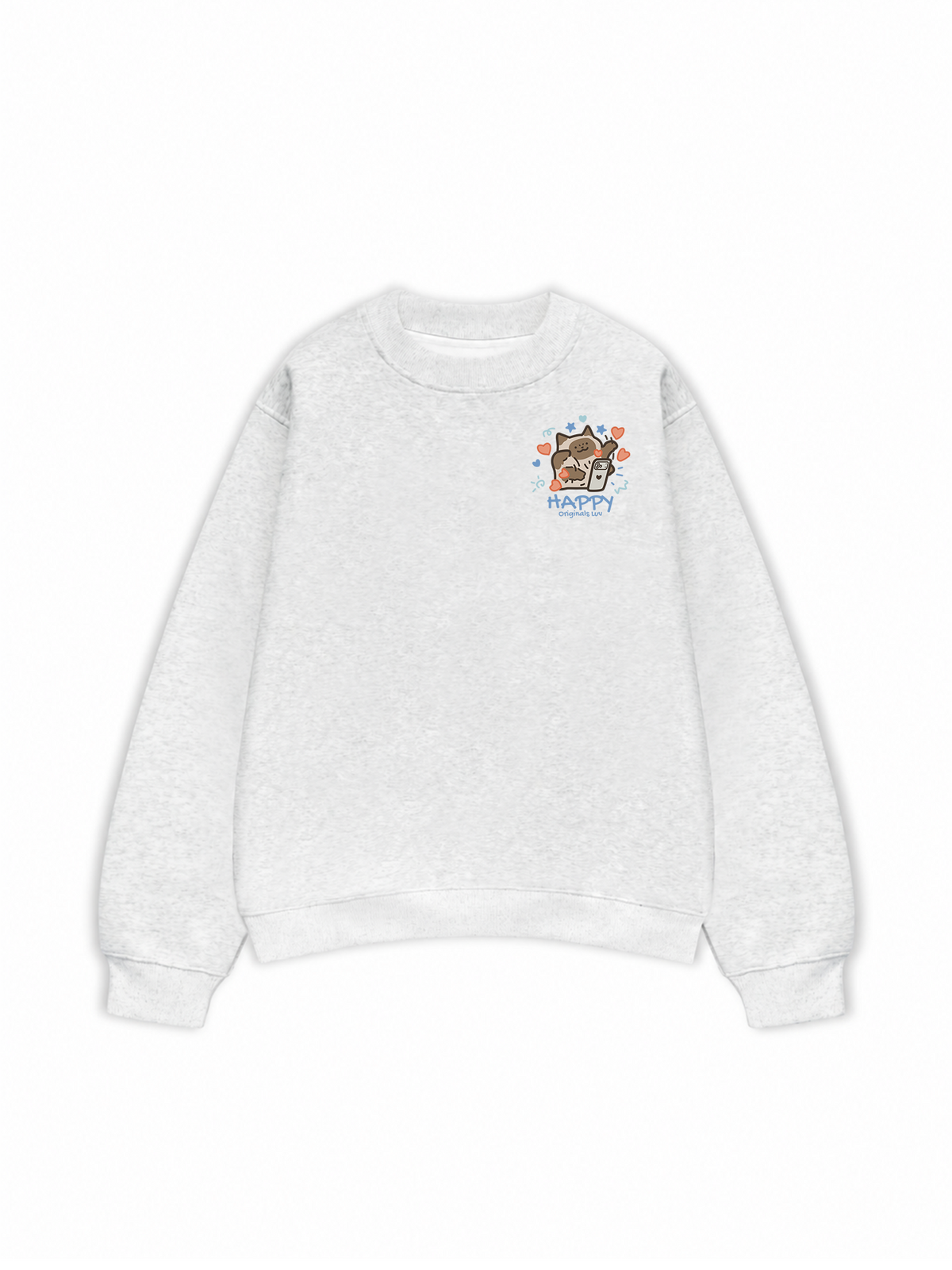 Áo Sweater Nỉ Hai Da Happy Luv Cat Couple