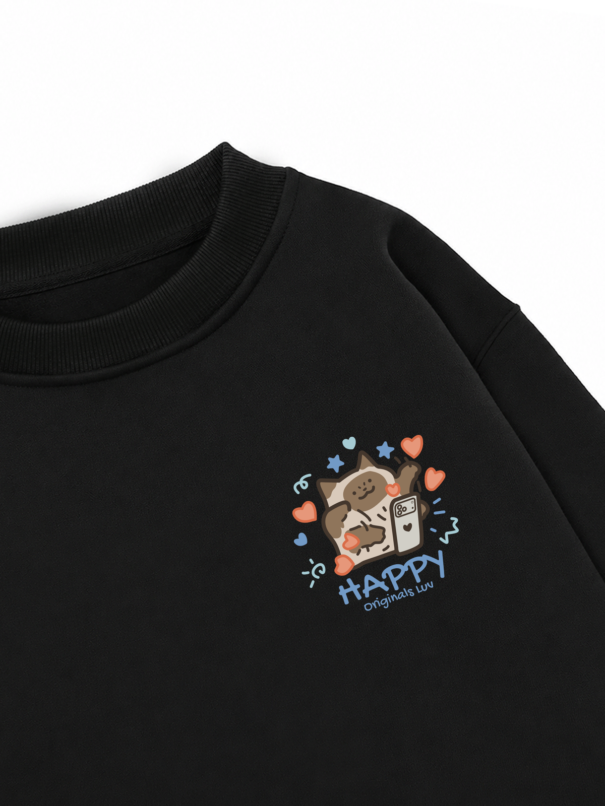 Áo Sweater Nỉ Hai Da Happy Luv Cat Couple