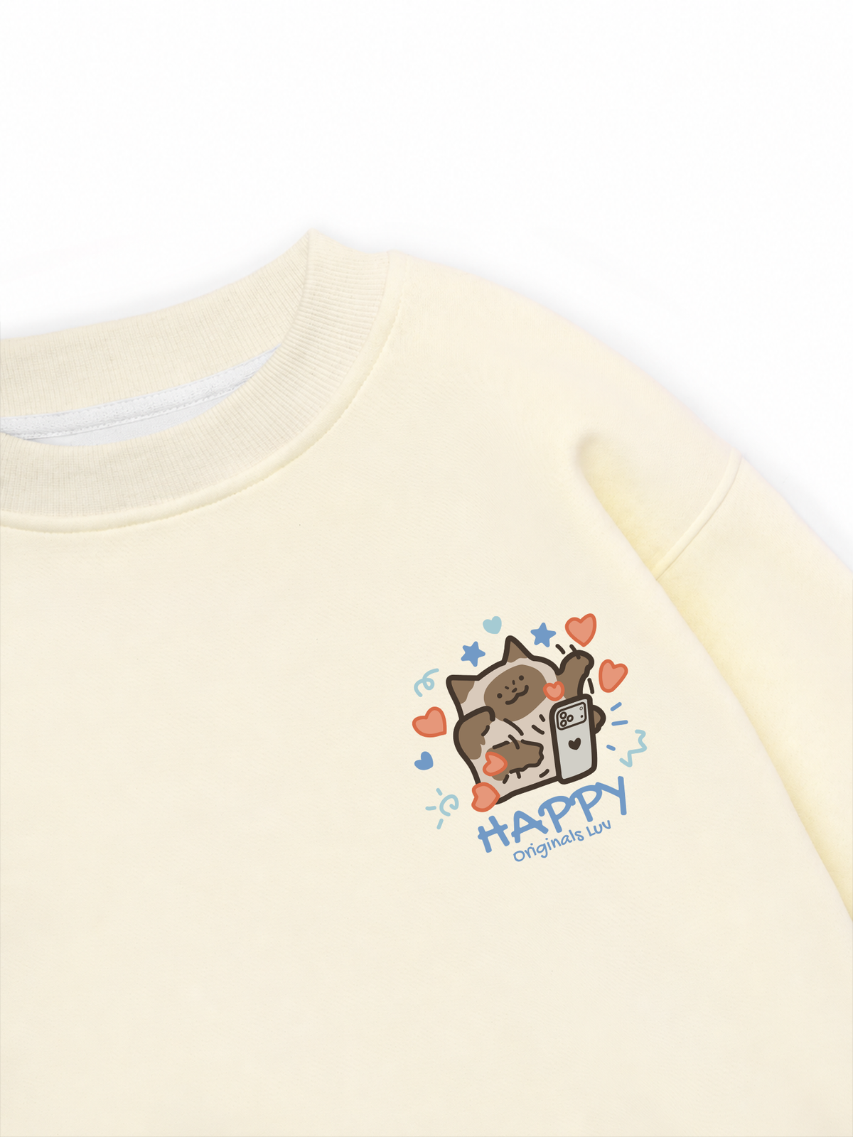 Áo Sweater Nỉ Hai Da Happy Luv Cat Couple