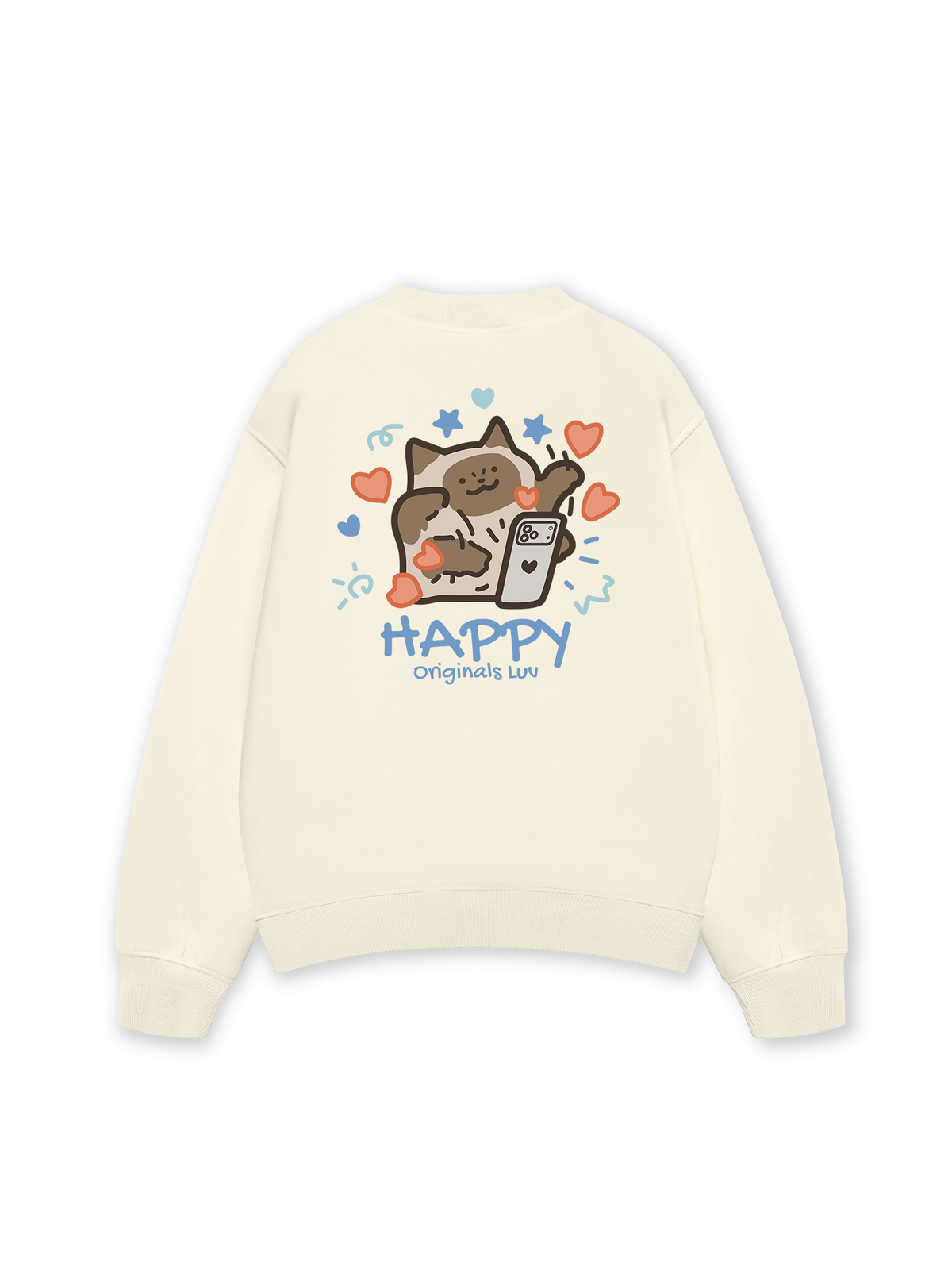 Áo Sweater Nỉ Hai Da Happy Luv Cat Couple