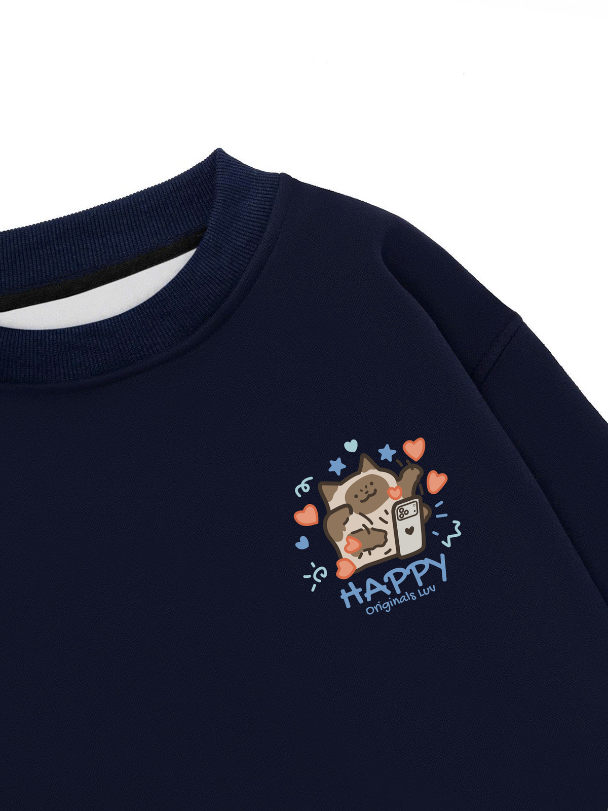 Áo Sweater Nỉ Hai Da Happy Luv Cat Couple