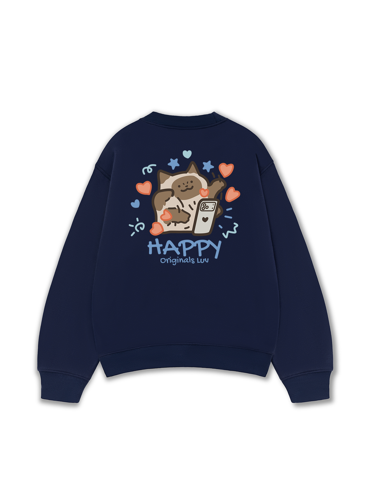 Áo Sweater Nỉ Hai Da Happy Luv Cat Couple
