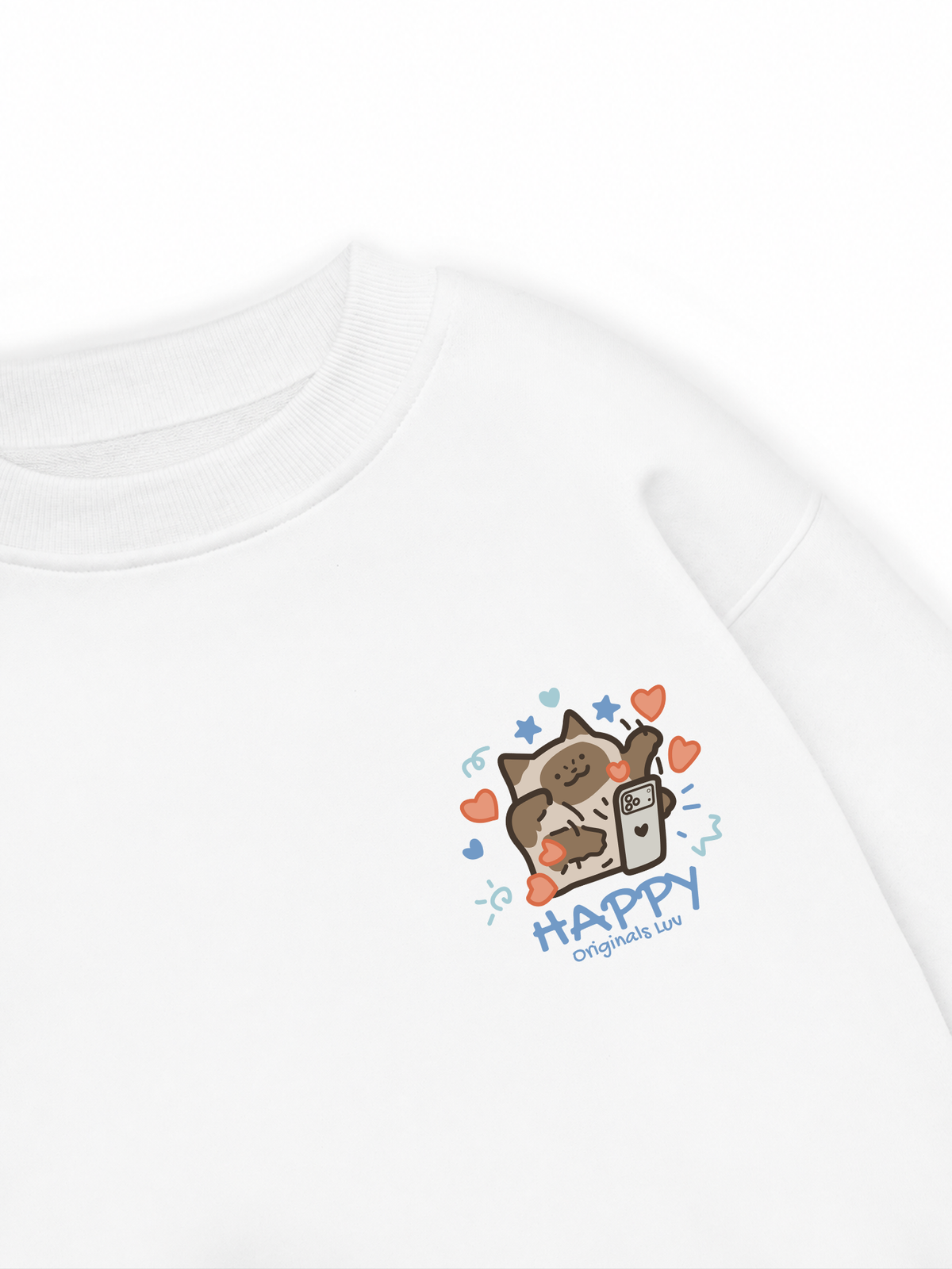 Áo Sweater Nỉ Hai Da Happy Luv Cat Couple