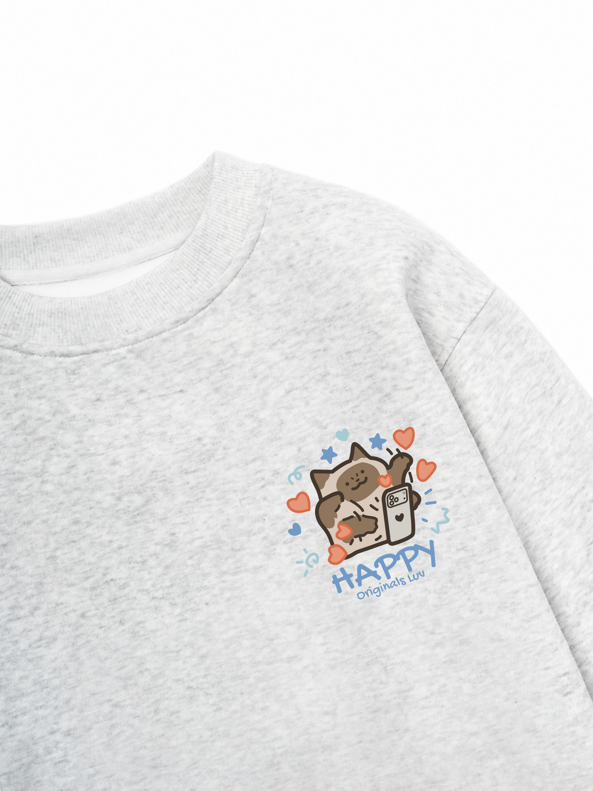 Áo Sweater Nỉ Hai Da Happy Luv Cat Couple