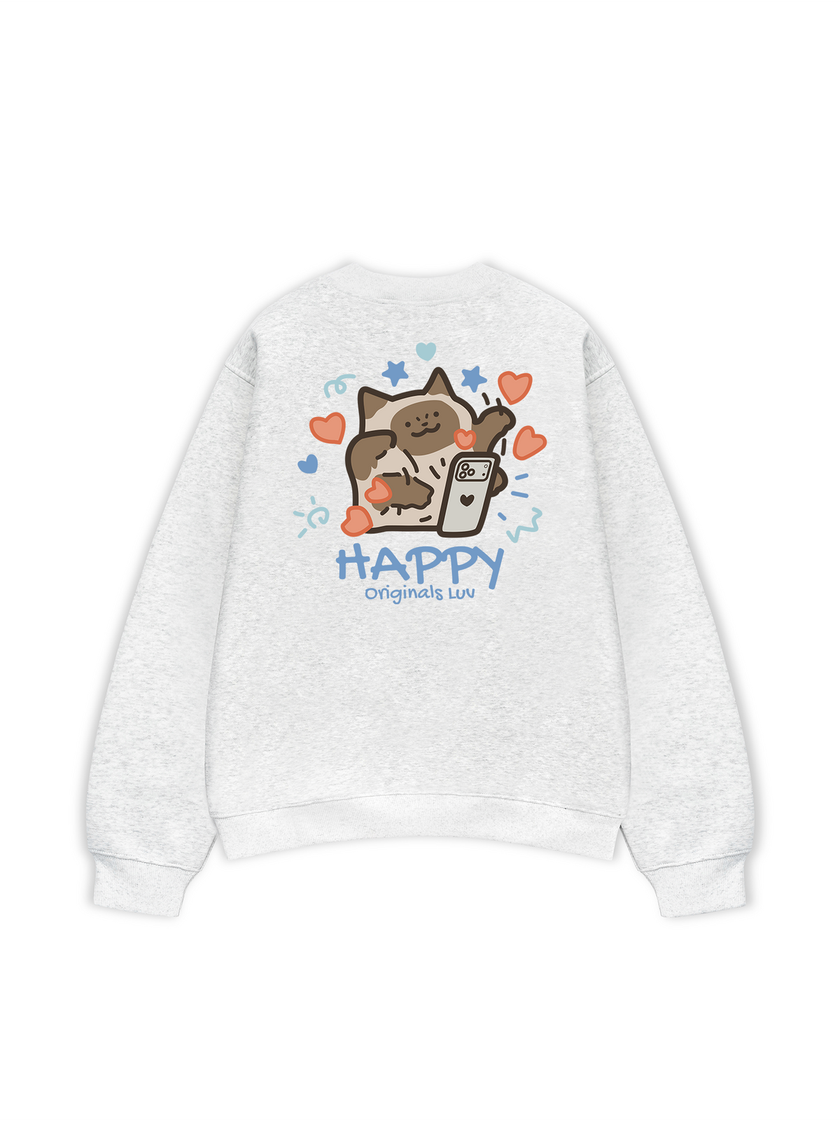 Áo Sweater Nỉ Hai Da Happy Luv Cat Couple