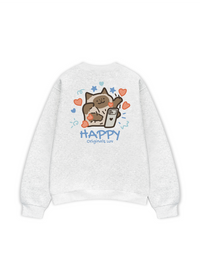 Áo Sweater Nỉ Hai Da Happy Luv Cat Couple