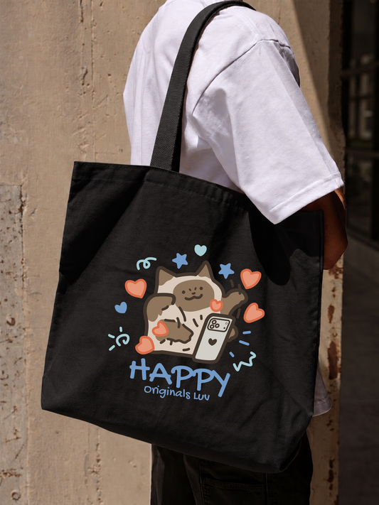 Túi Tote Happy Luv Cat Couple