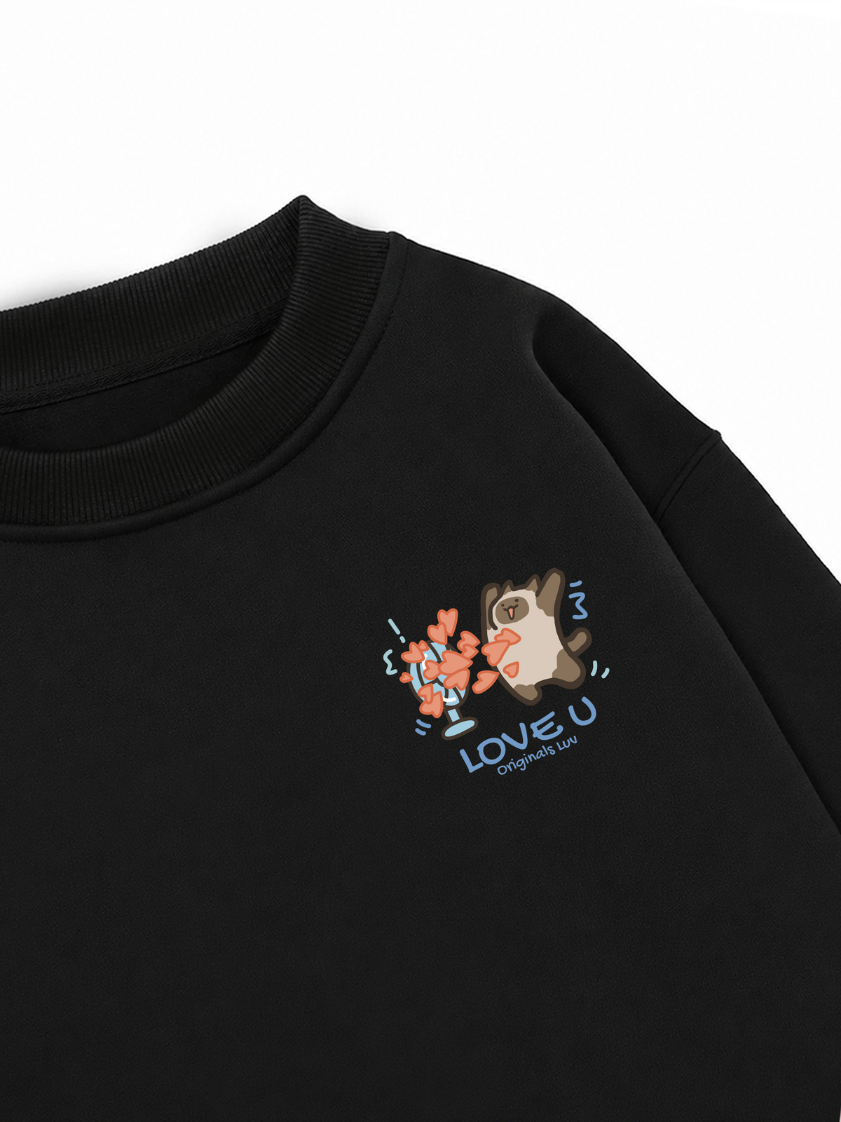 Áo Sweater Nỉ Hai Da Love You Cat Couple