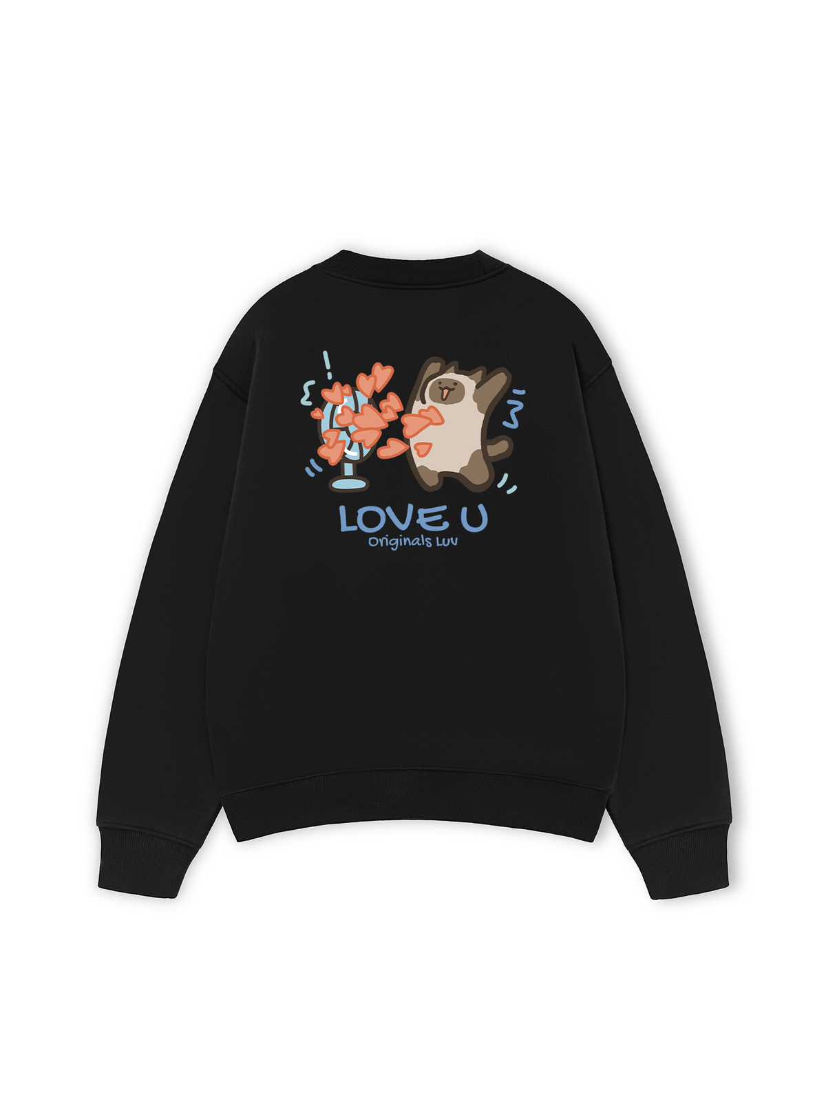 Áo Sweater Nỉ Hai Da Love You Cat Couple